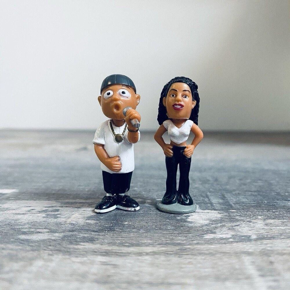 Vintage Miniature Micro Homies Bobble Head Toy Figure: Ice Cold & Boricua